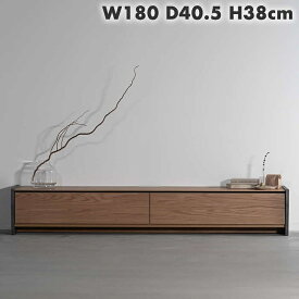 form シリム ローボード ナチュラル F4-113NA（W180×D40.5×H38）♪ 北欧家具 モダン インダストリアル ホテルライク リゾート テレビ台 TV台 木製 国産 日本製 55インチ 55型 収納 棚板 引き戸 扉付き 石目調