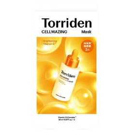 ＼開始4時間が買い時!10%OFF+P10倍確定／Torriden セルメイジングビタCブライトニングフェイスマスク 3枚【メーカー認定オンラインストア】