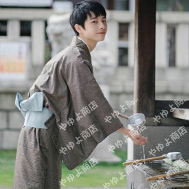 浴衣2点セット 浴衣 和服 大人 コスプレ メンズ 男性用 セット じんべい 長袖 旅館 夏祭り 秋祭り 花火大会 盆踊り 夕涼み会 納涼祭 部屋着 リボン ゆったり 春 夏 秋 冬 漫画展 展覧会 和服 着物 旅行 浴衣帯 帯 甚平