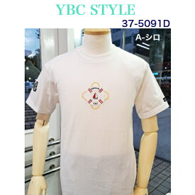 YBC 浮き輪刺繡入り袖にイカリ＆ロープWP半袖Tシャツ