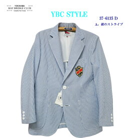 メンズ　レジメンタルワッペン付サッカー地サマージャケット