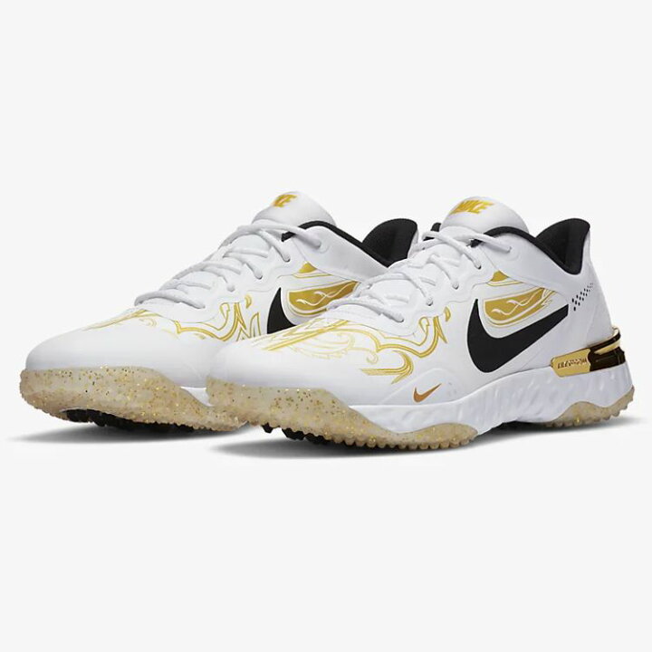 楽天市場 日本未発売 アメリカ直輸入 ナイキ Nike 野球 トレーニングシューズ 大人用 一般用 アルファ ハラチエリート3 Alpha Huarache Elite 3 Turf ベースボールシューズ Cv3561 ホワイト ゴールド ターフシューズ ベースボールショップｙｂｃ