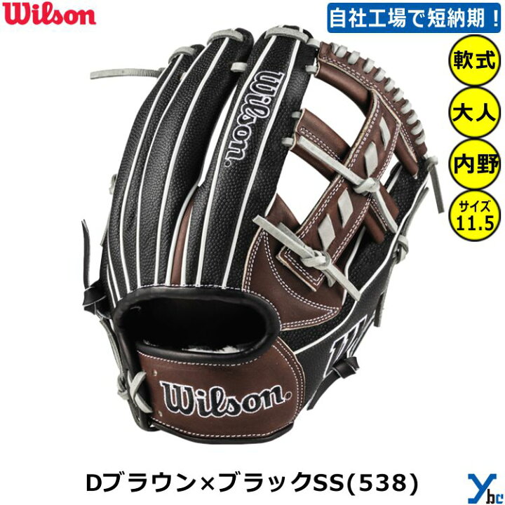 楽天市場】刺繍加工サービス ウィルソン 野球 軟式用グローブ 内野手用 