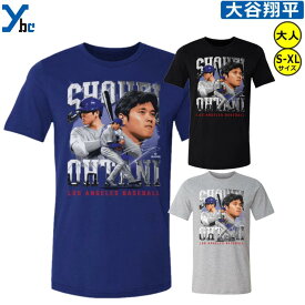 50/50 大谷翔平 Tシャツ ドジャース 野球 MLB ロサンゼルス ロサンジェルス ドジャース LA Los Angeles Dodgers Shohei Ohtani 500LEVEL 青 ブルー コットン 半袖 丸首 大人 公式ライセンス商品 ybc プレゼント