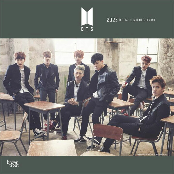 楽天市場】BTS カレンダー 2025年 公式カレンダー マンスリー 正方形 