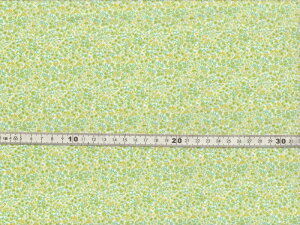 【送料無料】綿100% 生地 小花柄 プリント グリーン系 シーチング