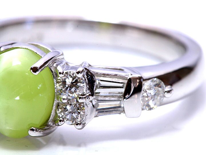 楽天市場】絶品！アップルグリーンカラーのクリソベリルキャッツアイ  