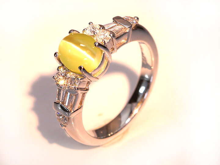 楽天市場】絶品！アップルグリーンカラーのクリソベリルキャッツアイ  