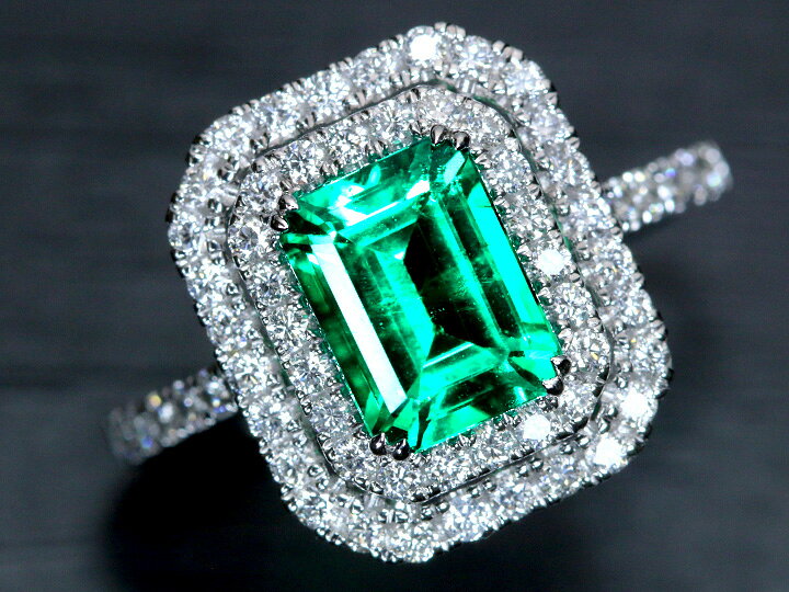 楽天市場】エメラルド1.83ct 大粒約2ct ダイヤモンド0.59ct取り巻き 