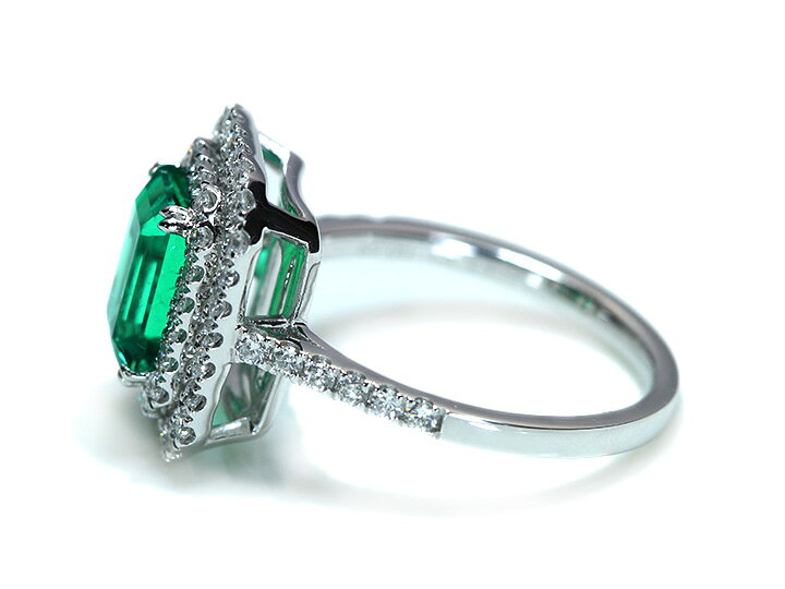 楽天市場】エメラルド1.83ct 大粒約2ct ダイヤモンド0.59ct取り巻き 