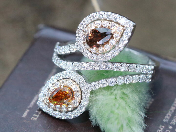 楽天市場】【価格交渉 受付中！！】オレンジダイヤモンド0.357ct＆ 