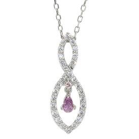 ★スーパーセールだけ！特別価格30％OFF！ 462000円から323400円に！★パープルダイヤモンド 0.067ct FANCY VIVID PINK PURPLE I1＆ピンクダイヤモンド 0.007ct PTネックレス 1点もの