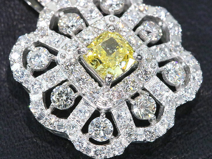 楽天市場】イエローダイヤモンド 0.505カラット FANCY VIVID YELLOW 