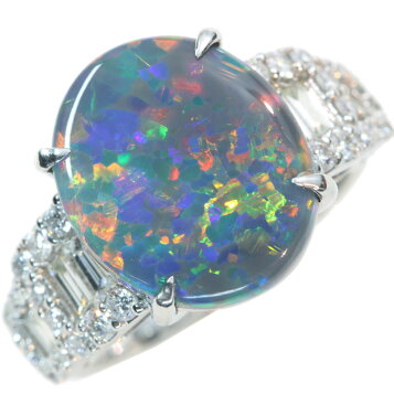 楽天市場】ブラックオパール リング 6.0ct Pt900 【限定1点】 : ubazakura