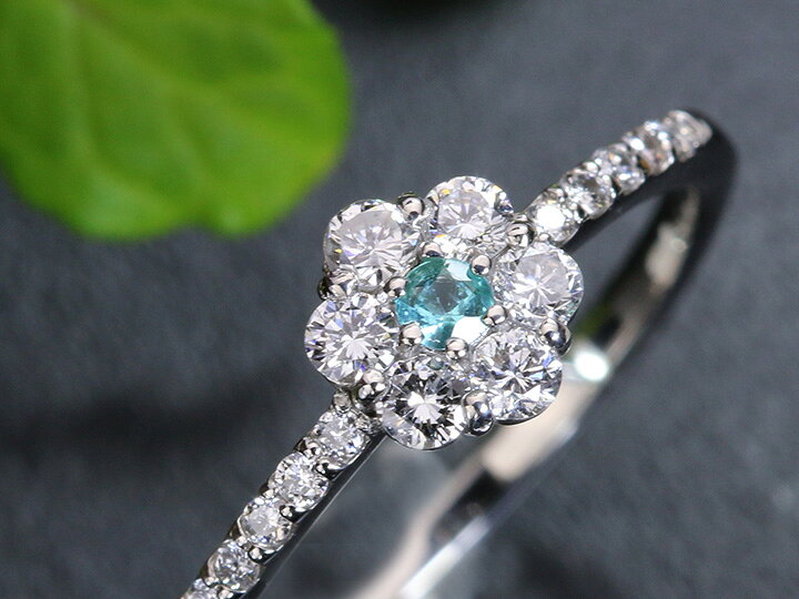 楽天市場】パライバトルマリン0.03ct＆ダイヤモンド取り巻きPT900 