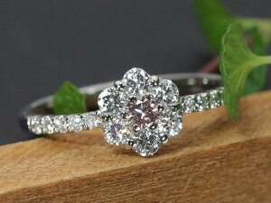 sN_Ch 0.07ct O_Ch芪0.41ct PT900O w FNCY ORNGISH PINK t@V[IWbVsN \[eBOt 󒍕i/