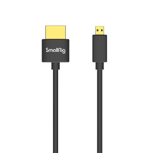 SmallRig �X���[�����O 3042 �X�[�p�[�X����4K HDMI�P�[�u���i�^�C�vD(�}�C�N��)���^�C�vA�j35cm