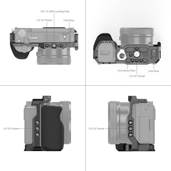 楽天市場】SmallRig [3538 Sony ZV-E10用 グリップ付きケージ] : 株式 