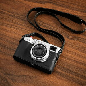 FUJIFILM X100VI�p ���U�[�n�[�t�P�[�X�L�b�g �u���E��/�u���b�N/�O���[��