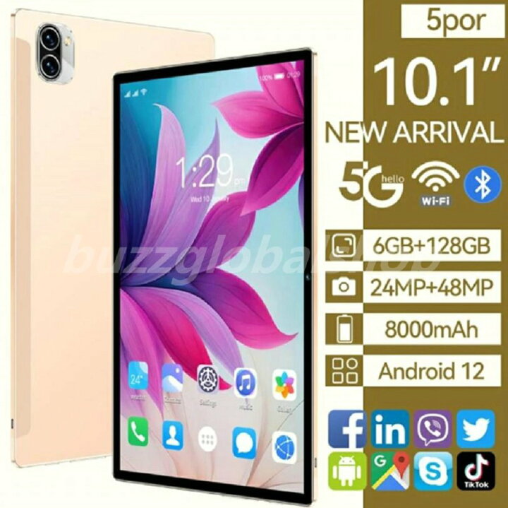 楽天市場】2024 新品割引 タブレット PC 10.1インチ Android12.0 Wi-Fi 
