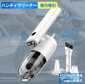 【2023年新販売】ハンディクリーナー コードレス 強力 静音 車載掃除機 9000Pa 卓上クリーナー 180°折り畳み　超強力 掃除機 小型 軽量 コードレス 乾湿両用 USB充電式 LEDライト付き コンパクト 車用