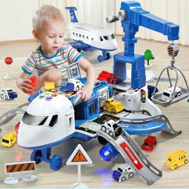 飛行機 おもちゃ おままごと 2in1 分解可能 航空機おもちゃ ミニカー 3台 ライト 音楽機能付き 子供向け 知育玩具 お誕生日 プレゼント