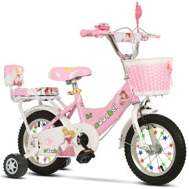 幼児用自転車 ランニングバイク インチ 誕生日プレゼント 高さ調節 女の子 補助輪付き お姫様気分 子供用自転車 12 14 16 18