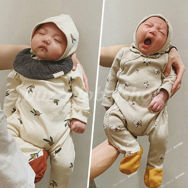 楽天市場】ベビー ロンパース 前開き 女の子 男の子 長袖 ベビー服 