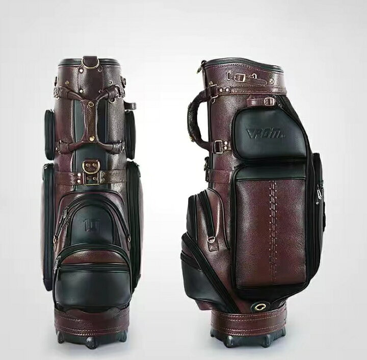 楽天市場】キャディバッグ スポーツ ゴルフ用品 高品質 本革 牛革 