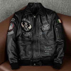 本革ジャケット レザージャケット メンズ 折り襟 S-5XL 個性刺繍ワッペン付き 牛革 バイクジャケット ライダースジャケット バイクウェア 秋冬用 防風耐磨 大きいサイズ 革ジャン 皮ジャン