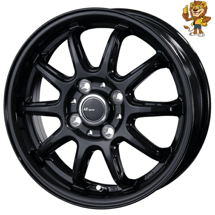 楽天市場】ホイールのみ1本 BEST AZ sports RC-10 (GBK) 16インチ 6.0J 