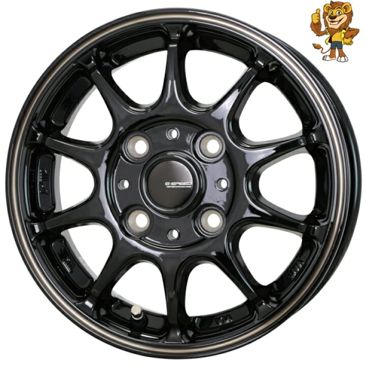 楽天市場】ホイール4本セット HOT STUFF G.speed P-07 (BK/BR) 12 