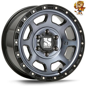 ホイールのみ1本 MLJ XTREME-J XJ07 17インチ 8.0J PCD:139.7 穴数:6 インセット:20 グロスブラック/マシンインディゴ 【法人宛て発送限定】