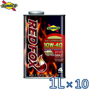 sunoco I[goCpGWIC REDFOX RACING 10W-40 1L×10 bhtHbNX [VO XmR