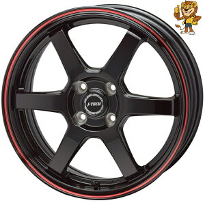 ホイール4本セット TAW J-TECH S6 Black Edition (FB/RL) 15インチ 5.5J PCD:100/4H インセット:43 ジェイテック S6 ブラックエディション 【法人宛て発送限定】
