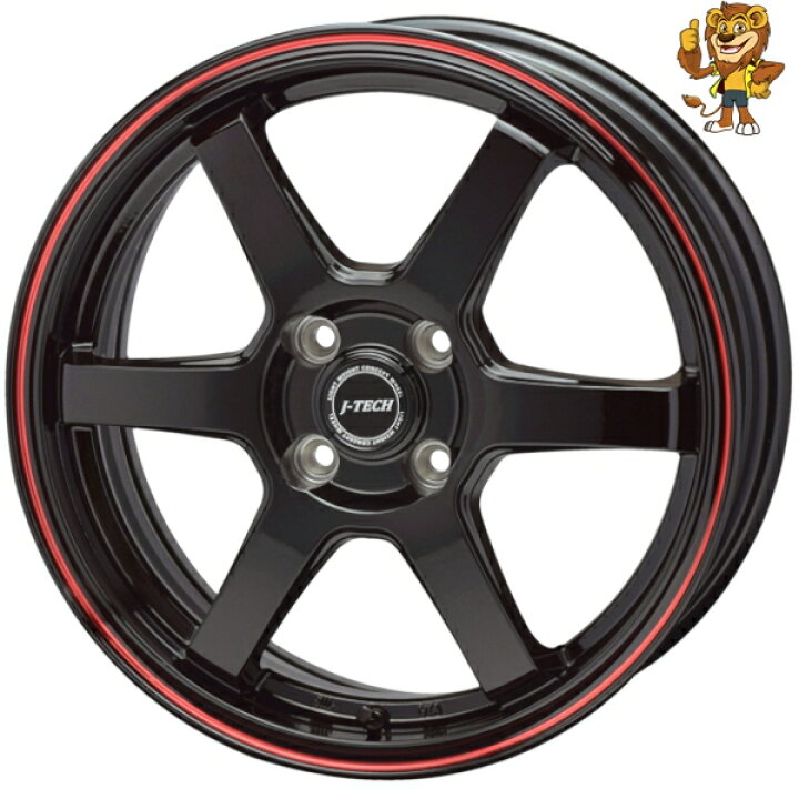 楽天市場】ホイール4本セット TAW J-TECH S6 Black Edition (FB/RL) 15 