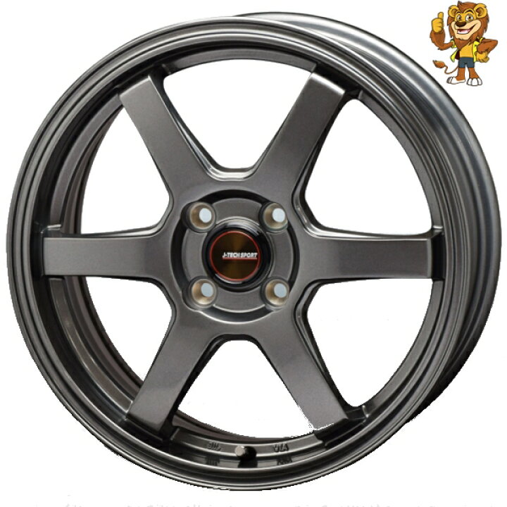 楽天市場】ホイール4本セット TAW J-TECH S6 (GM) 14インチ 4.5J PCD 