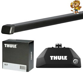 THULE ルーフキャリア ボルボ V60/V60クロスカントリー 18～ ベースキャリアセット (スクエアバー) フット7106/バー7122/キット6010 カーキャリア