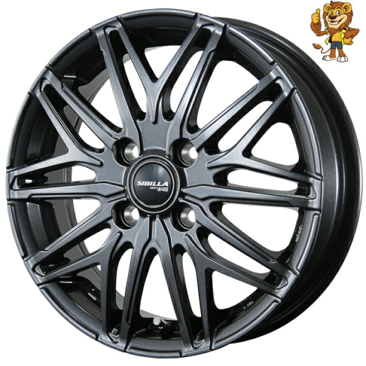 楽天市場】ホイール4本セット TOPY SIBILLA NEXT W45 (DGM) 14インチ  