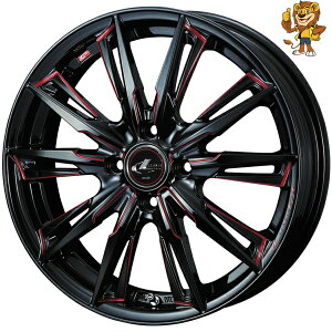 zC[4{Zbg Weds LEONIS GX (BK/SC(RED)) 17C` 6.5J PCD:100/4H CZbg:50 IjX GX
