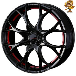 ホイール4本セット Weds NOVARIS ROHGUE UY (BK/RED) 17インチ 6.5J PCD:100/4H インセット:42 ノヴァリス ローグ UY