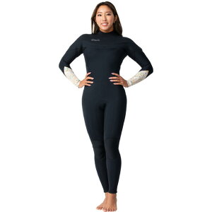 オニール(O'NEILL)ウイメンズスーパーフリークフルスーツウェットスーツ長袖長丈バックノンジップレスフロントロングチェストジップ3*2mm SUPERFREAK for SURF FULLSUITSジャージ/ブラックツイッギーW