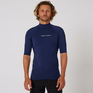 I[VAhA[X (OCEAN&EARTH) bVK[hYXNvgV[gX[uO&E RASH GUARD MENS SCRIPT SS tg  INgpX  \ NG[`[ FCS @t