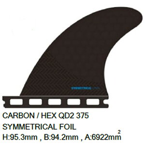 t[`[YtBVXe(FUTURES FINS)NAbhAJ[{wLTCg375Z^[tHC2{ZbgX^rCARBON HEX QD2 375 SYMMETRICAL FOIL@tBIѕ T[tB O[u u[c fb