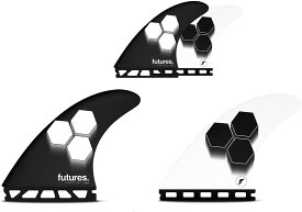 フューチャーズ フィンシステム (FUTURES FINS) アルメリックツーチャンネルアイランドショートボードヘクサライトトライフィン 3本セット RTM HEX 2.0 FAM2 BLK/WHT　01005131APFK2tanサーフィン コツ ねじ 怪我 ケース 違い FCSロングボードファンボードシ