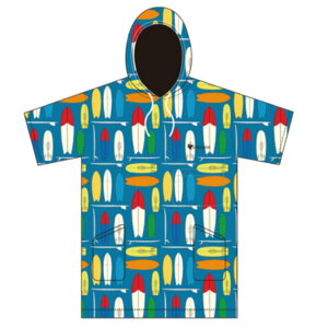 デキャントデカント (DECANT) お着替え用タオル地袖プルオーバー被り袖付き柄マイクロファイバーポンチョ/オルタナティブブルー TOWEL FRONTE PULLOVER MICRO FIBER PONCHO ウェットスーツ ベビー フィッ