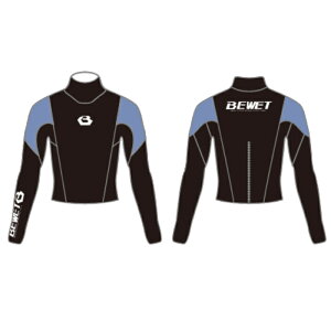 ビーウェット(BE WET) ACROSS 2*2mm オーダーロングスリーブタッパーウェットスーツ長袖ジャケットシャツ FULLSUITS WETSUITS ORDER ウエットスーツ 種類 オーダー おすすめ カスタム ブランド APEX 季節