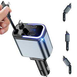 �V�K�[�\�P�b�g �� �[�d�� ������莮�[�d�P�[�u�� 4�䓯���[�d�\ �ԍڏ[�d�� �J�[�`���[�W���[ �}���[�d LED�\���d�� i-Phone 17 Pro Max 16 15 13 Samsung Xiaomi i-Pad Switch2�Ή� �J�[�p�i 12V/24V���Ή�