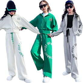 子供服 女の子 ジャージ 上下セット 2点セット ガールズ おしゃれ スウェット キッズ 長袖 シンプル スポーツウェア パーカー ジュニア アウター 運動着 体育 春秋 カジュアル HIPHOP ダンス 衣装