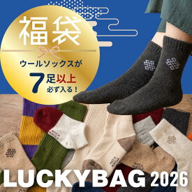 【総額最大15,000円相当】福袋 靴下もりもり福袋 モンゴル産 ウールソックス ウール靴下 モンゴル靴下 暖か福袋 あったか福袋 2026 靴下福袋 レディース冷え取り あったか靴下 ルームウェア プレゼント お楽しみボックス HAPPYBAG ハッピーバッグ